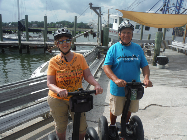 the two RV Gypsies on a Segway